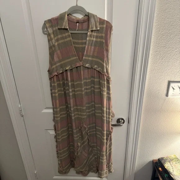 Free People Plaid Maxi Dress - Picture 5 of 8